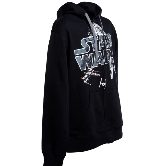 Star Wars Black Death Star Hoodie, Multiple Sizes - Picture 2 of 8